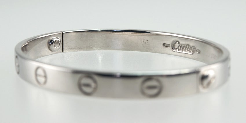 White Gold CARTIER Love Bangle 4