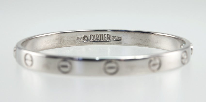 White Gold CARTIER Love Bangle 6