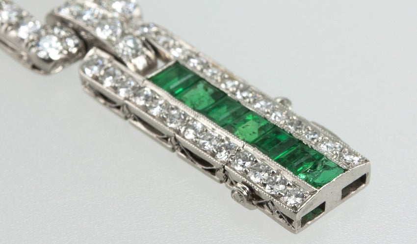 Oscar Hyman for JE Caldwell Emerald and Diamond Bracelet 1