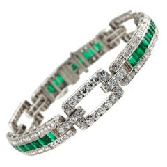 Oscar Hyman for JE Caldwell Emerald and Diamond Bracelet