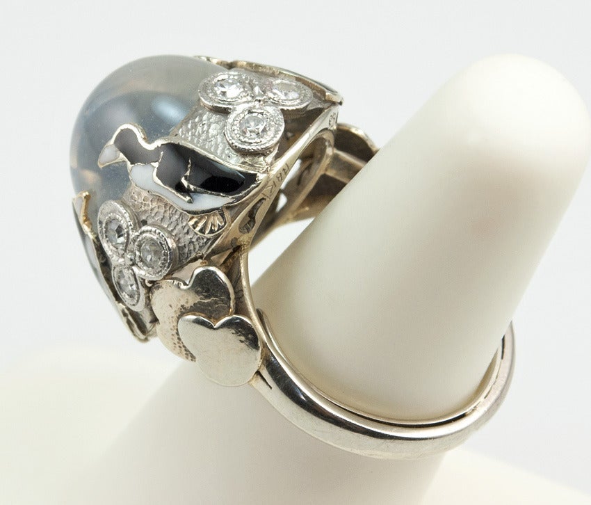 Enamel Penguin Ring For Sale 1