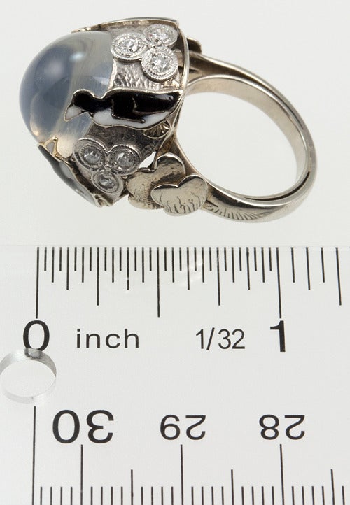 Enamel Penguin Ring For Sale 4