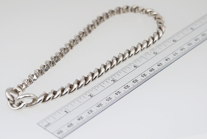 HERMES Sterling Silver Necklace