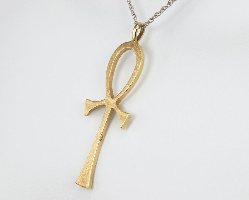 Women's or Men's  Gold Ankh Pendant