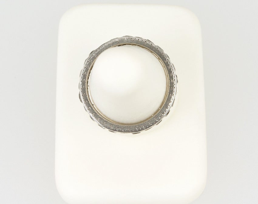 french cut diamond wedding band