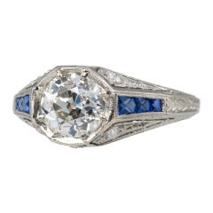 Engagement Ring with 1.18CT Old European Cut Diamond 4