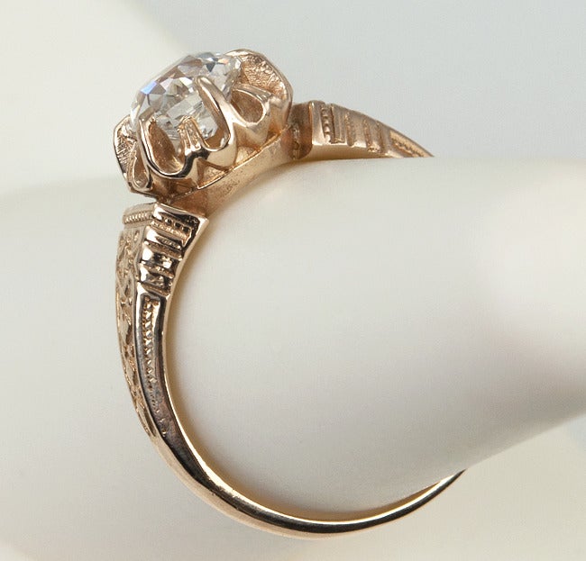  Rose  Gold  Diamond Engagement  Ring  For Sale  at 1stdibs