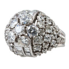 Diamond Platinum Dome Ring