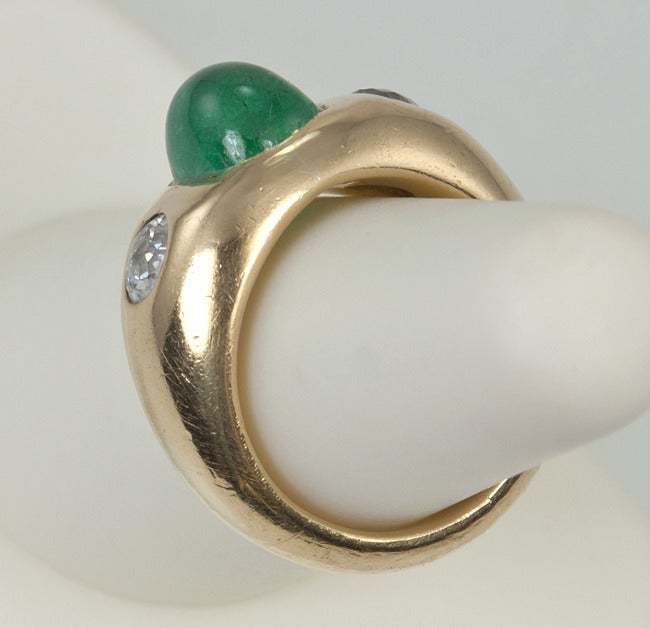 Victorian Emerald and Diamond Ring 1