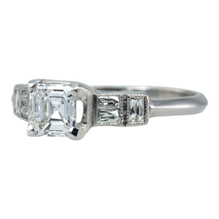 Asscher Cut Diamond Ring For Sale