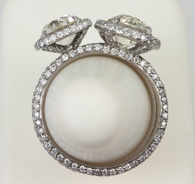 A Pair of Old Cut Diamond Rings 5