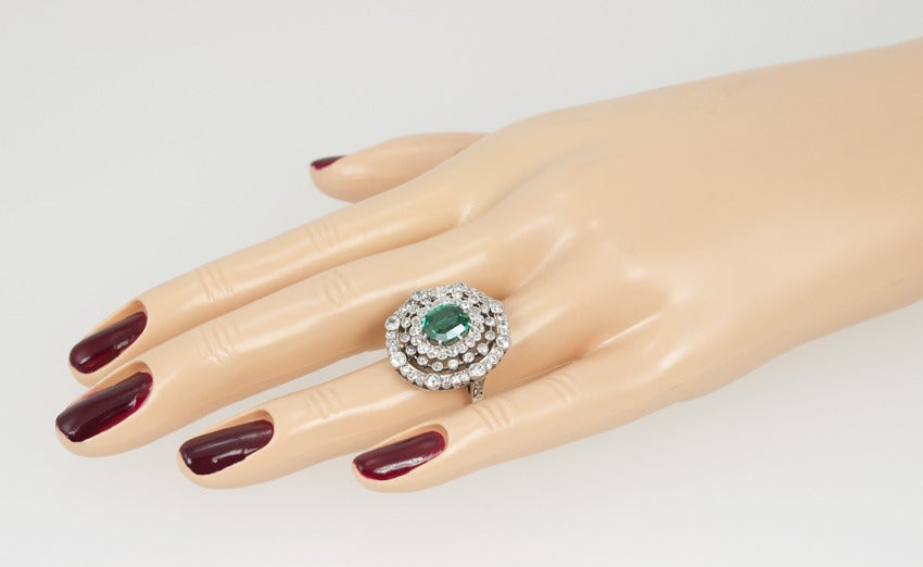 Georgian Edwardian Emerald And Diamond Ring