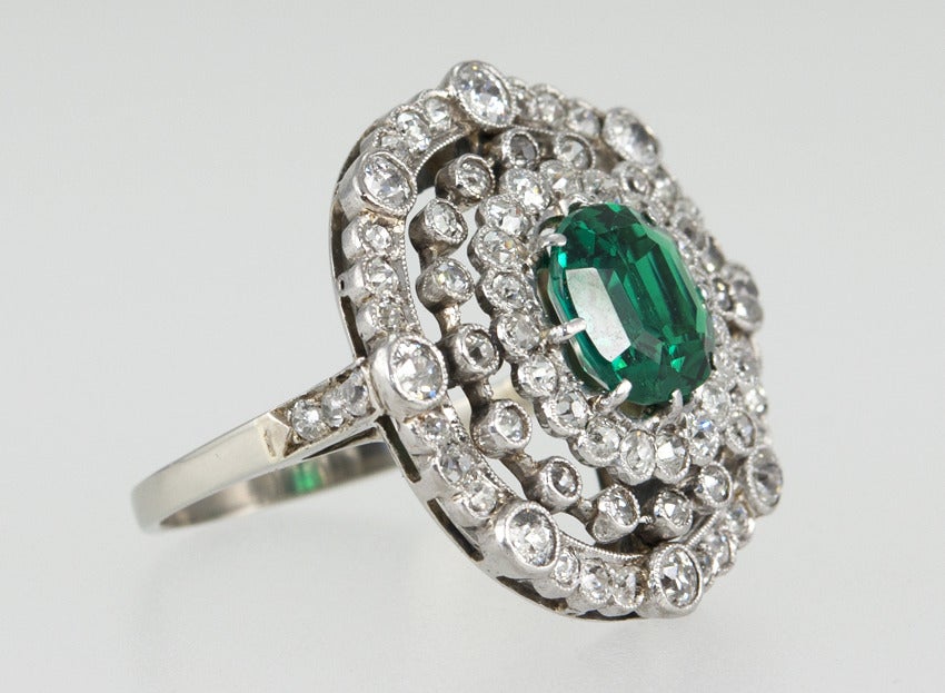 Edwardian Emerald And Diamond Ring 1