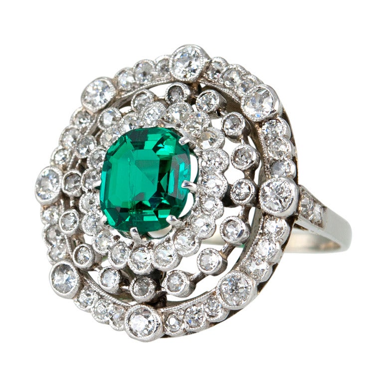 Edwardian Emerald And Diamond Ring