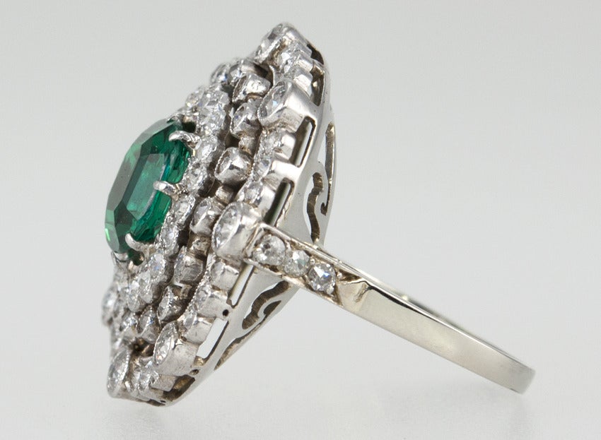 Women's Edwardian Emerald And Diamond Ring