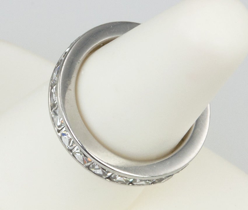 Contemporary French Cut Diamond Band For Sale 2