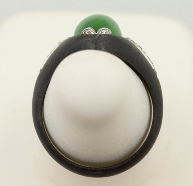 MARSH Jade Diamond Ring in Steel 5