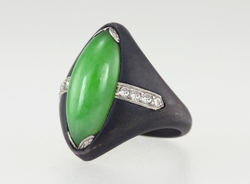 MARSH Jade Diamond Ring in Steel 1