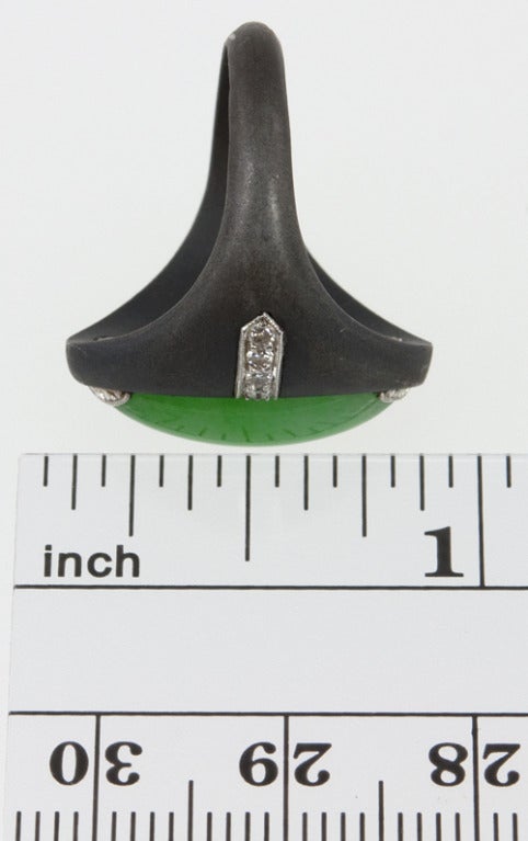 MARSH Jade Diamond Ring in Steel 3