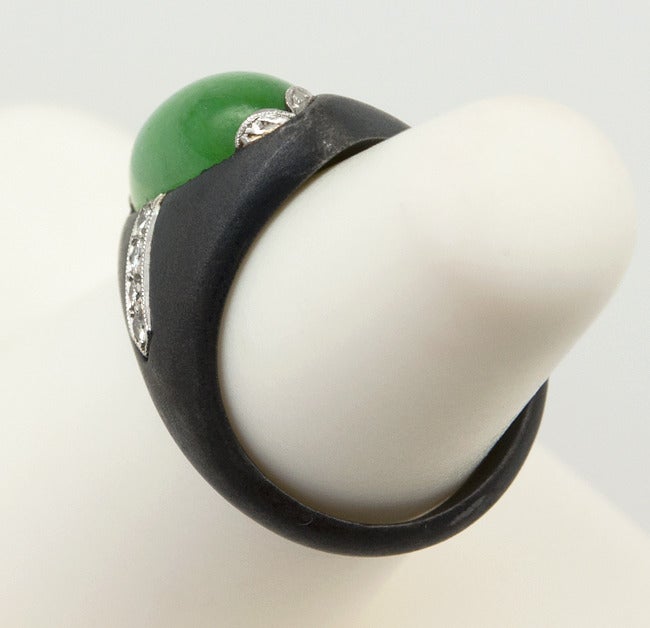 MARSH Jade Diamond Ring in Steel 4