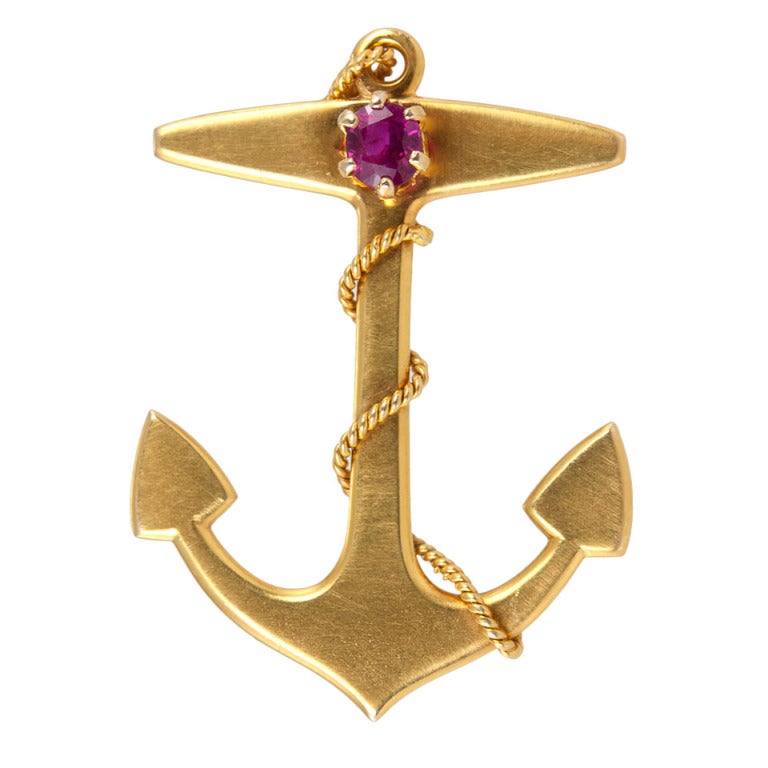 Victorian Anchor Brooch For Sale
