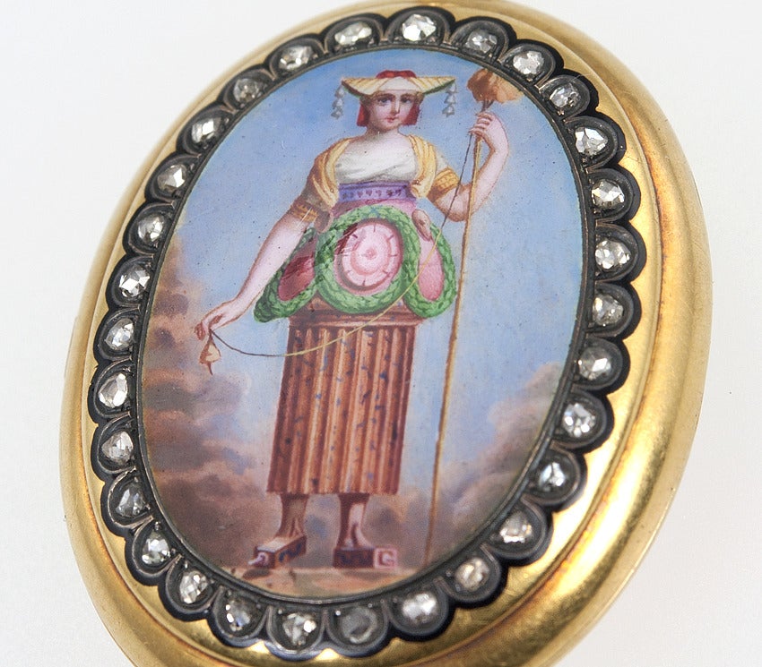 Painted Lady Locket For Sale 4