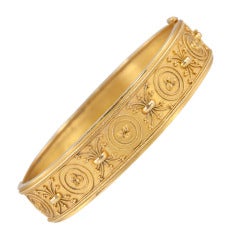 Etruscan Revival Bangle Bracelet