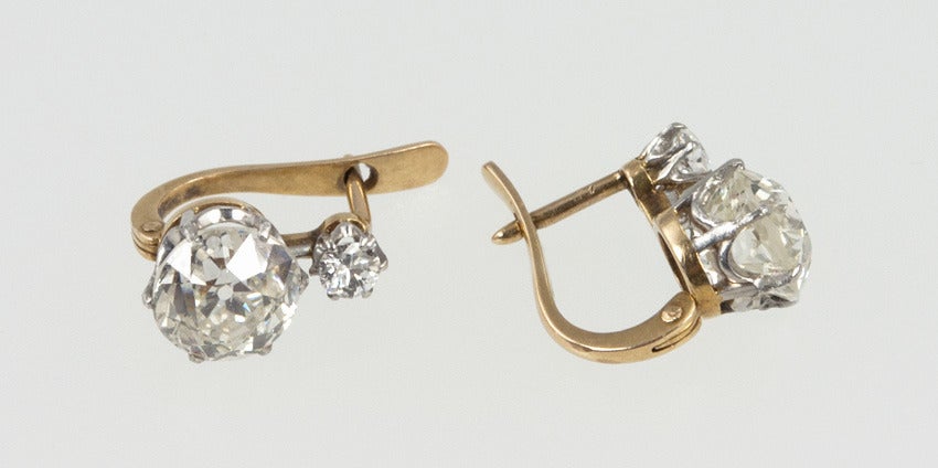 Victorian Diamond Earrings For Sale 6
