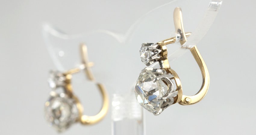 Victorian Diamond Earrings For Sale 2
