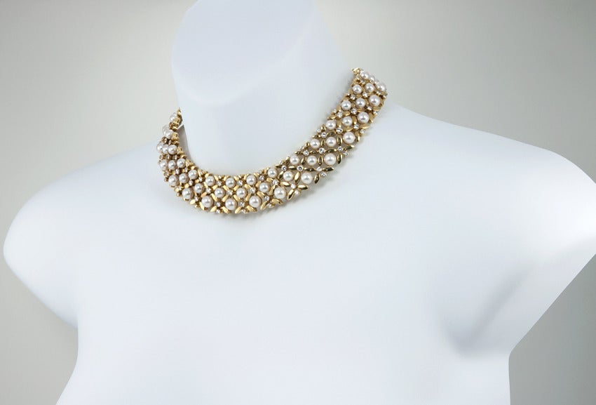 Women's Tiffany Collar in Pearl and Diamonds