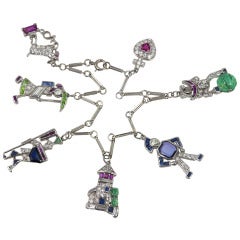 Art Deco Charm Bracelet