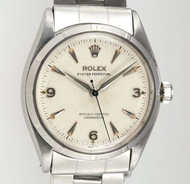 Women's or Men's Rolex Stainless Steel Oyster Perpetual Wristwatch circa 1964