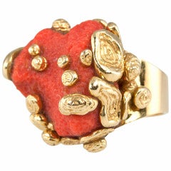 Vintage Cartier Coral Ring