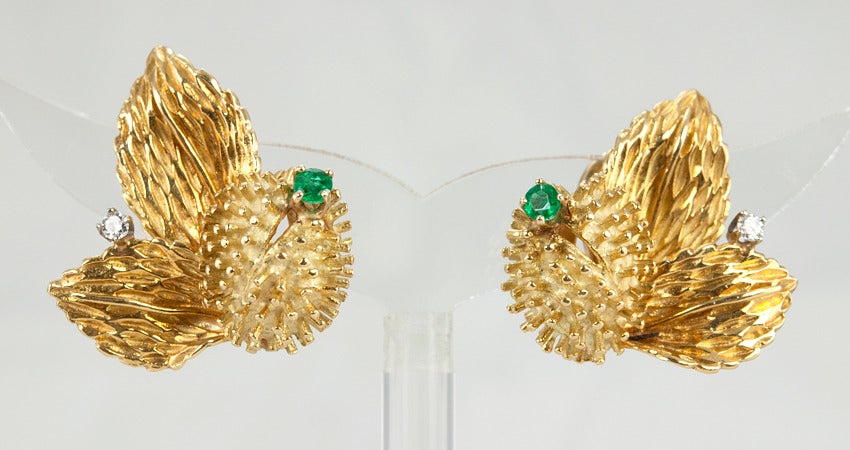Tiffany Thistle Brooch and Earrings 2