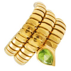 BULGARI Peridot Tubogas Ring