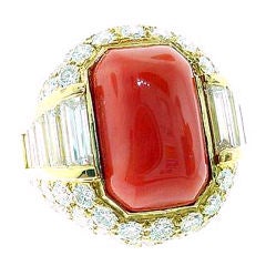 ART  DESIGNS   Coral  Diamond  Ring