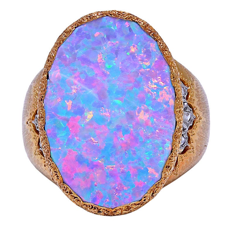 BUCCELATTI Opal and Diamond Ring