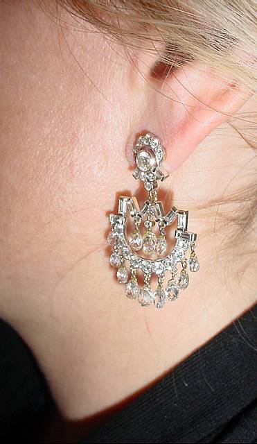 FRED   LEIGHTON    Diamond  Briolette   Pendant  Earrings 1