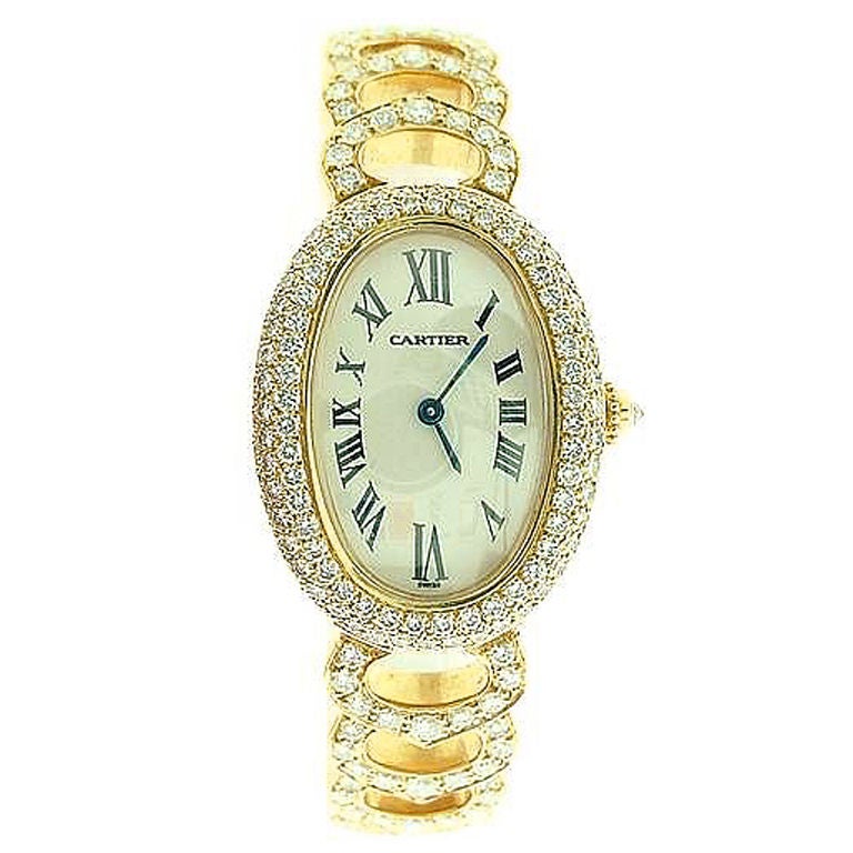 CARTIER BAIGNOIRE Diamond Watch , Limited Edition at 1stDibs | limited ...