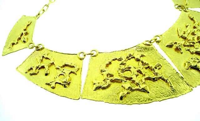 JEAN   MAHIE   Fabulous  Gold  Collar   Necklace 1