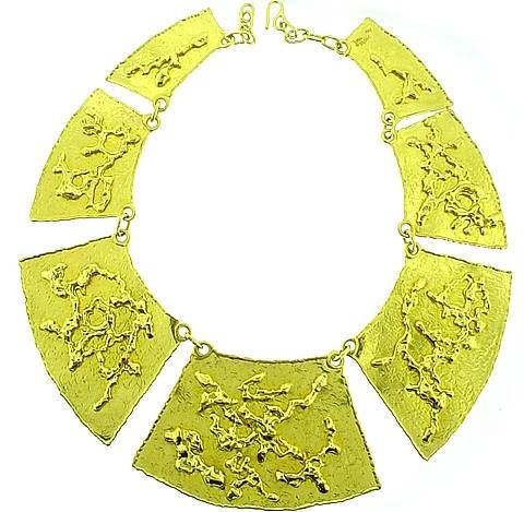 JEAN   MAHIE   Fabulous  Gold  Collar   Necklace 3