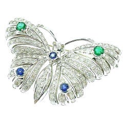 Elegant    Diamond   Butterfly  Brooch