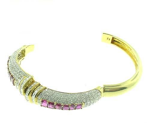 Women's GUCCI   Diamond  Ruby  Bangle  Bracelet