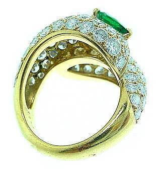 Cartier Emerald Diamond  Crossover  Ring 1