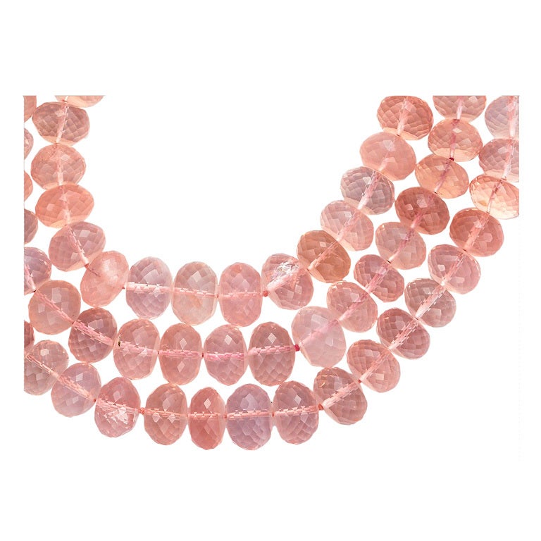 Sorab & Roshi Cone Rose Quartz Necklace For Sale