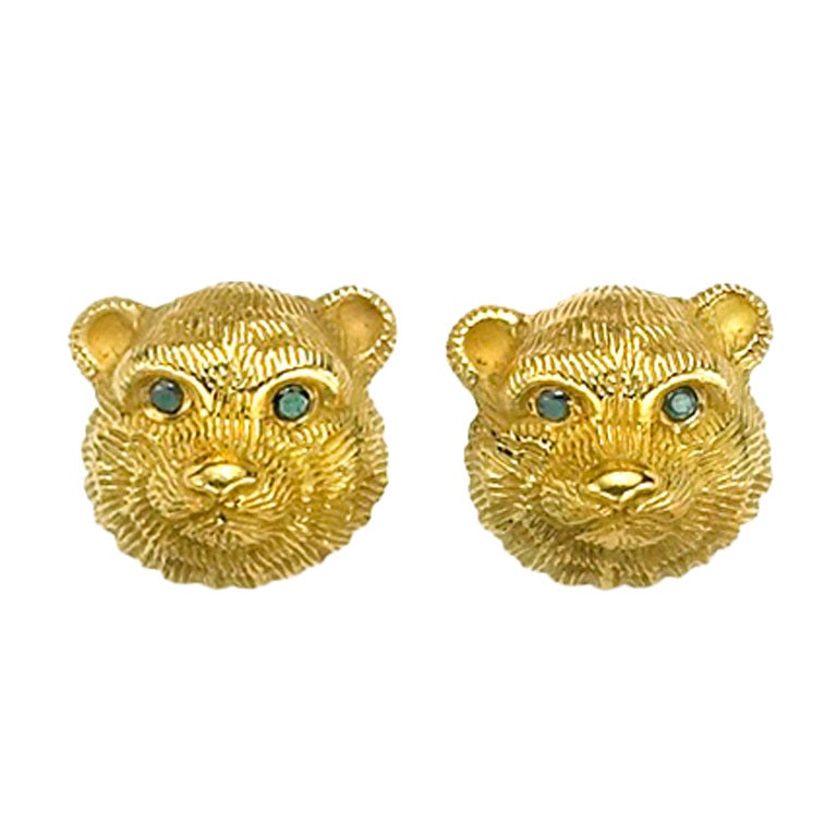 Sorab & Roshi Golden Bear Cufflinks For Sale