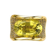 Sorab & Roshi Lemon Citrine Vogue Ring