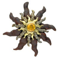 SORAB & ROSHI Starburst Pin with Yellow Sapphire