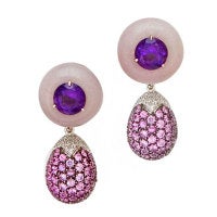 Sorab & Roshi Lavender Jade Donut Earrings