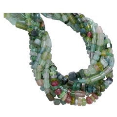 Sorab & Roshi Multi color Tourmaline Bead Necklace